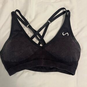 TLF black cross back bra